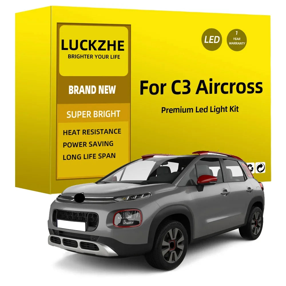 8-Piece LED Interior Light Kit for Citroën C3 Aircross - Canbus Error-Free Bulbs | AUTOKITSHOP
