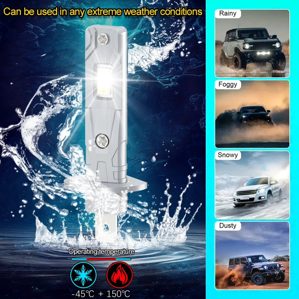 22000LM H1 High Beam Canbus LED Headlight 6000K White Front Headlights 12V For Rover 75 19