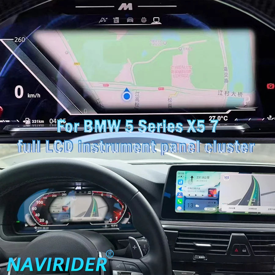Cluster Map Multiple High Definition Display Panel Car LCD Instrument For BMW 5 6 7series