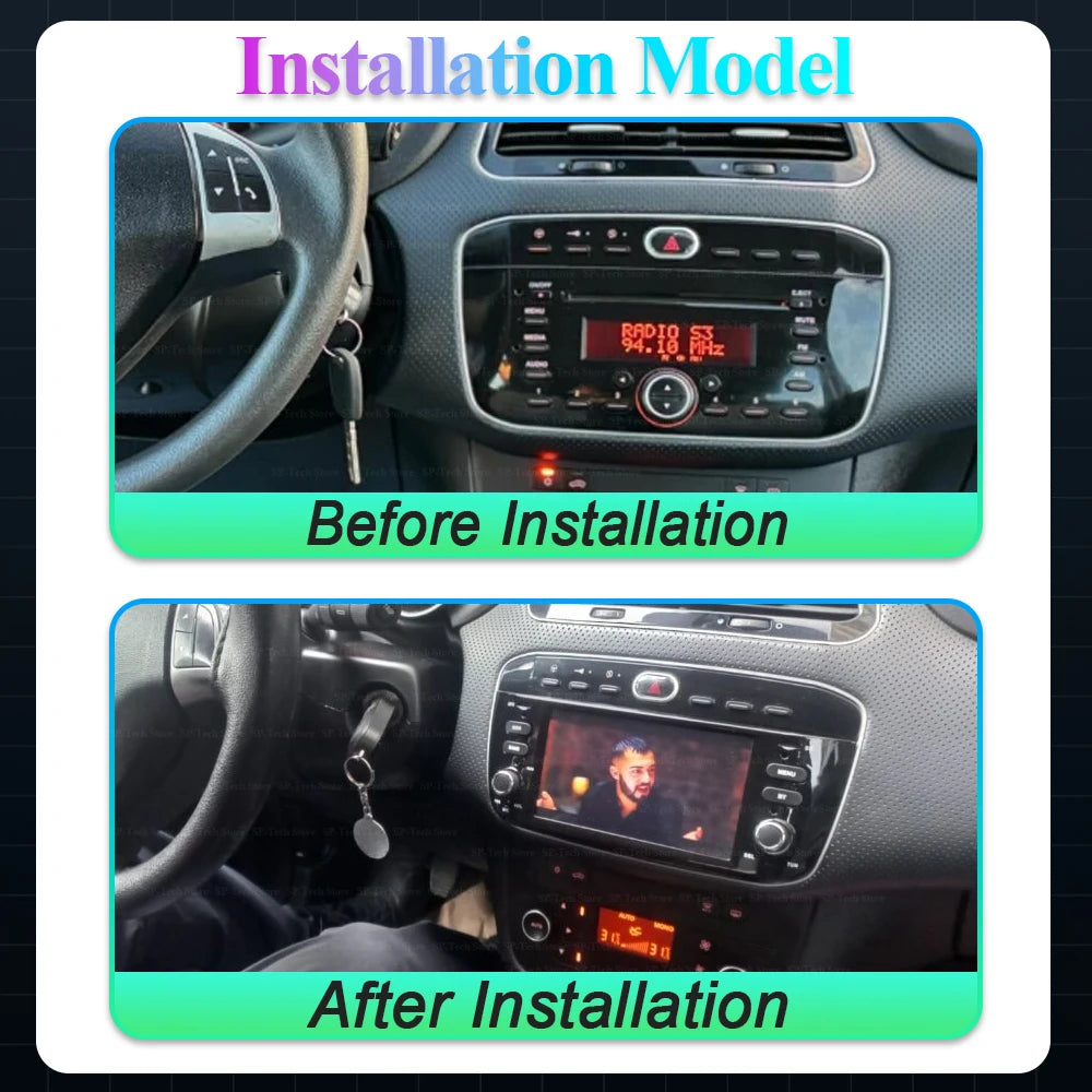 Android 16 For Fiat Linea Punto Evo Line 2012 2013 2014 2015 Car Radio Multimedia Video Pl | AUTOKITSHOP
