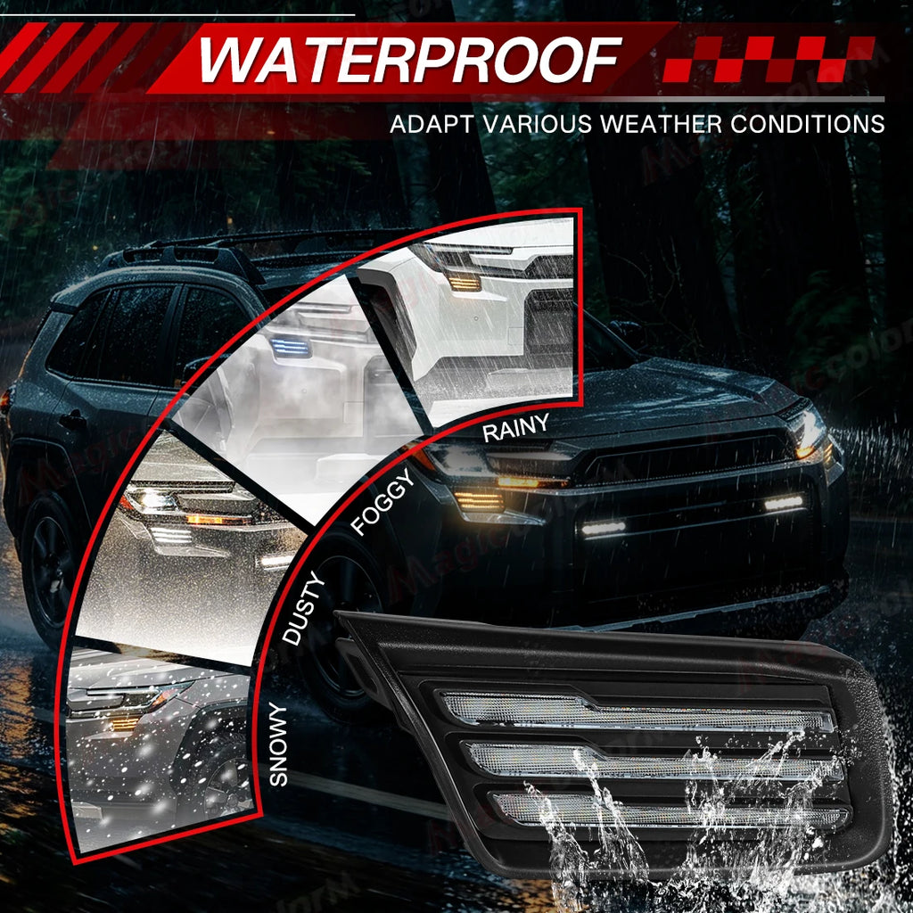 LED DRL Turn Signal For Toyota RAV4 Woodland 2026 2027 Daytime Running Lights Fog Lamps Fr | AUTOKITSHOP