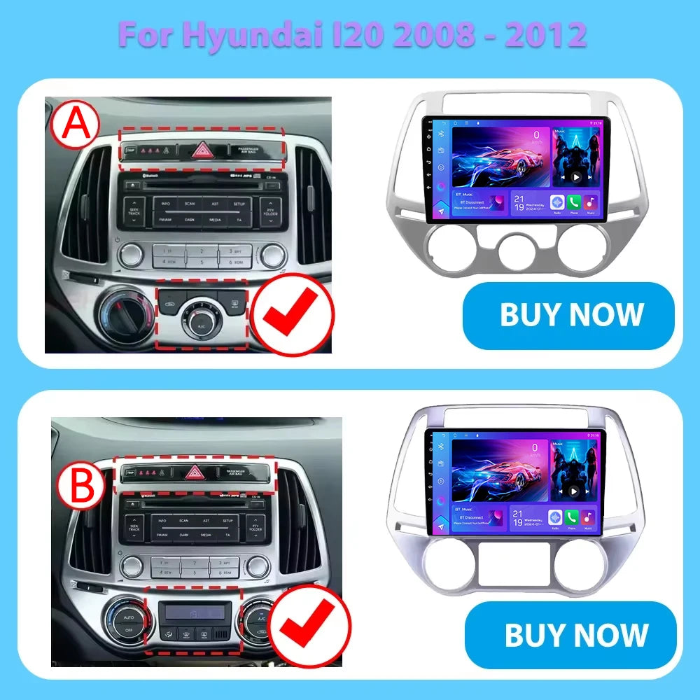 Android15 Car Radio For Hyundai I20 2010 2012 2013 2014 Multimedia Video Player Navigation | AUTOKITSHOP