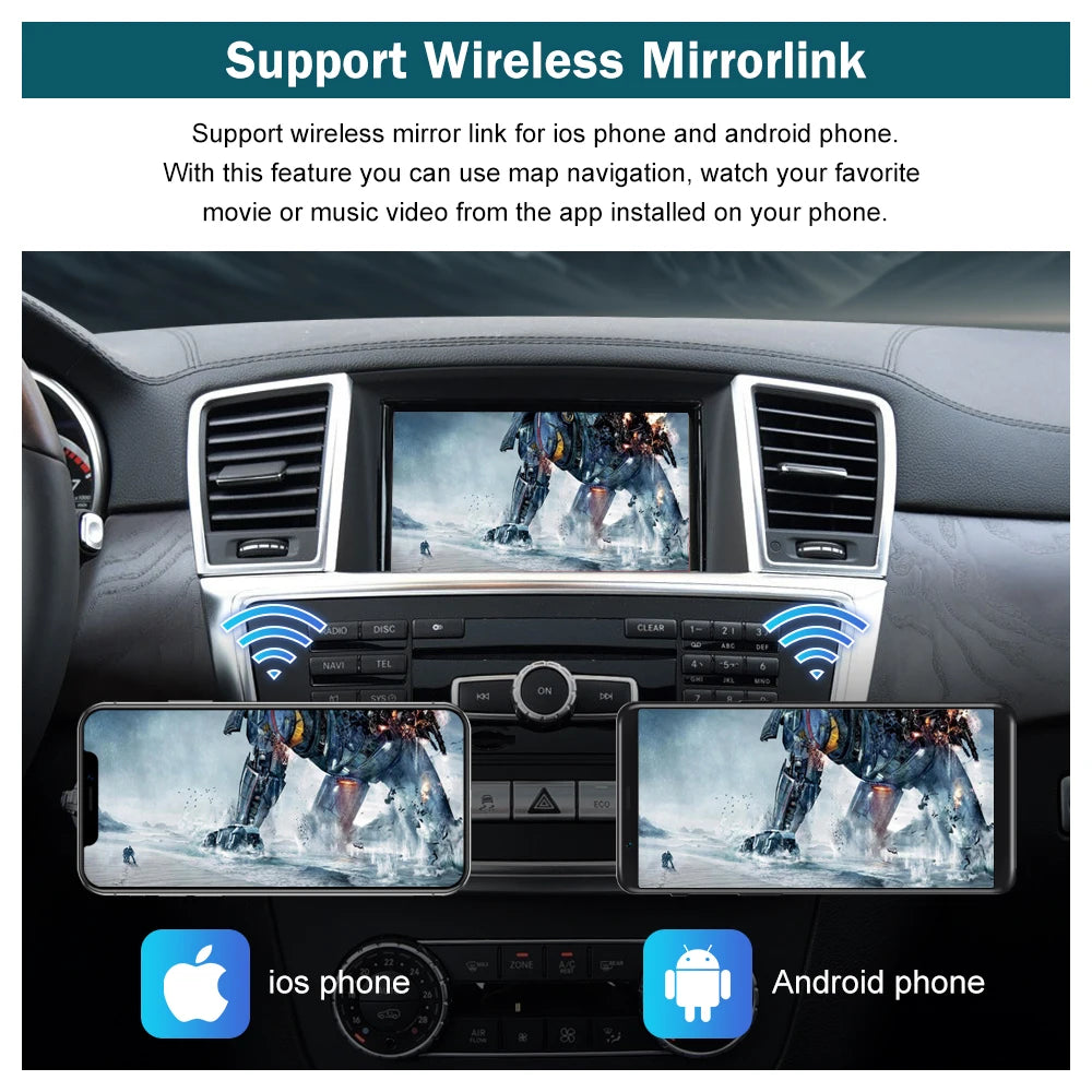 Wireless CarPlay for Mercedes Benz Class ML GL W166 NTG 4.5 , with Android Auto Mirror Lin