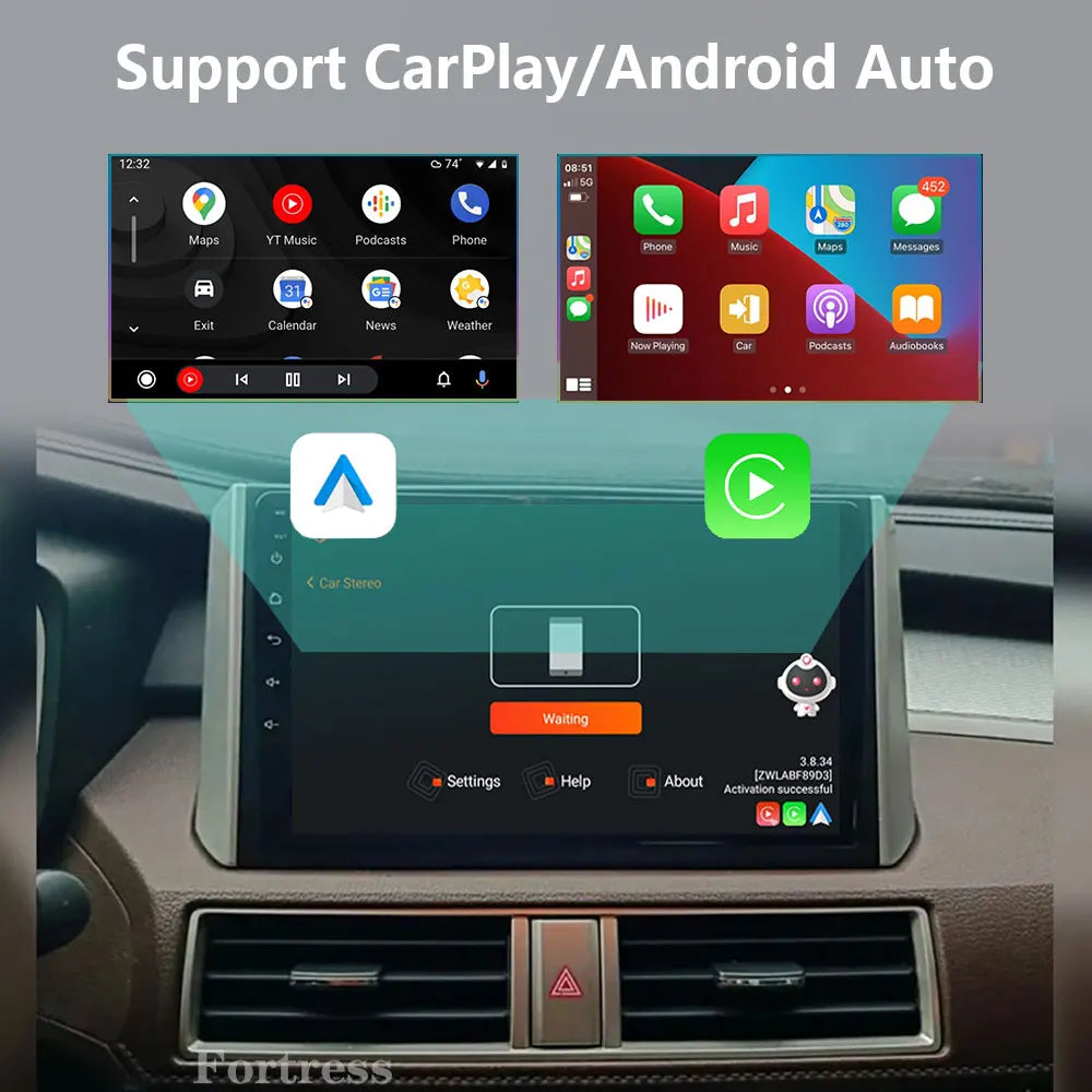 Android 16 Wireless Bluetooth Carplay Stereo Head Unit Screen Car Radio Multimedia Navigat