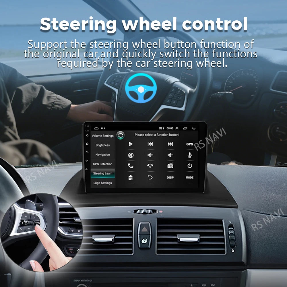 Android 16 Carplay Auto Car Radio For BMW X3 E83 2004 2005 2007 2008 2009-2012 Multimedia
