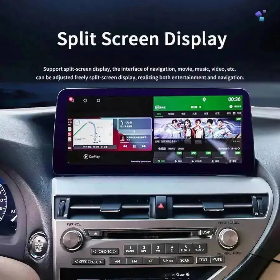Screen Built-in 360 For LEXUS RX270 RX300 RX350 2009-2015 CarPlay 12.3'' Navi DSP Android