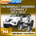 Roadsun H4 LED Headlight 30000LM Auto Bulbs Lamp For RENAULT SANDERO STEPWAY 2 2013 2014 2