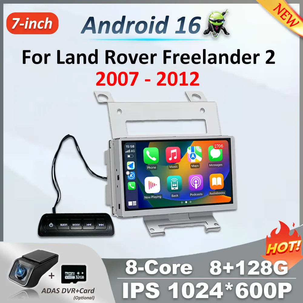 Android 16 7 inch for Land Rover Freelander 2 2007 - 2012 Car Radio Multimedia Video Playe