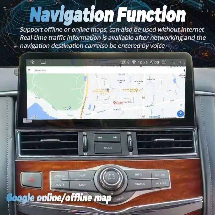 Multimedia Player For Nissan Patrol Y61 Y62 Infiniti QX80 QX56 2010-2020 12.3inch Android  | AUTOKITSHOP
