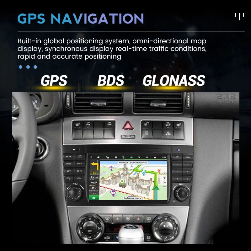Android Auto Smart Systems Car Radio for Mercedes Benz W203 W209 C180 C200 C220 C230 2005- | AUTOKITSHOP