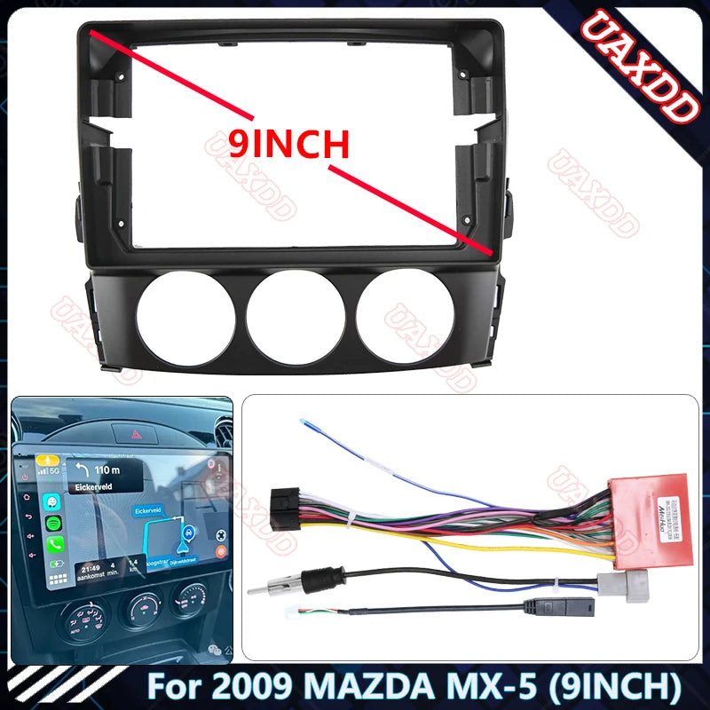 FOR 2009MAZDA MX-5 9INCH Car CD DVD MP3 Radio Android Stereo Harness Screens Accessories N