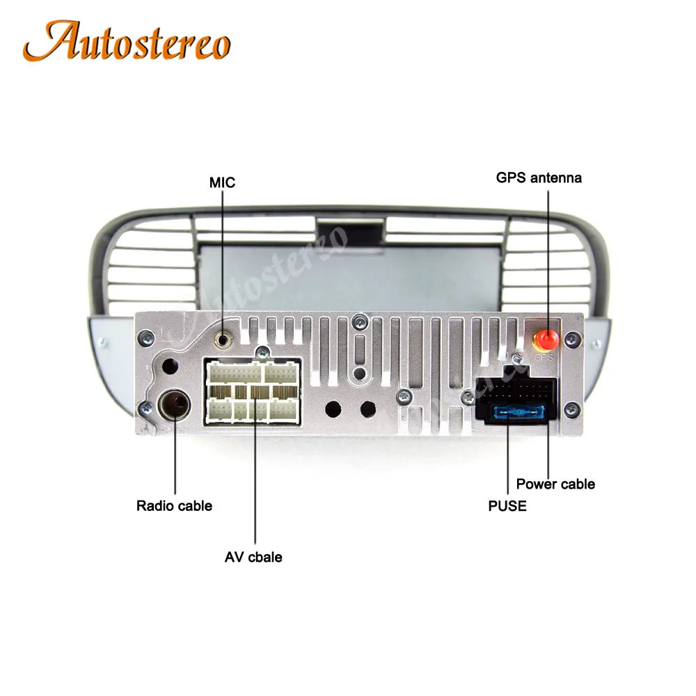 Auto Stereo For FIAT 500 2007-2014 Android 13 Car Car GPS Navigation HeadUnit Multimedia P