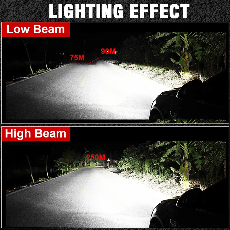 5200W 5500000LM H7 LED Car Headlight Canbus 360 H1 9005 HB3 9006 HB4 Turbo Bi Led Projecto