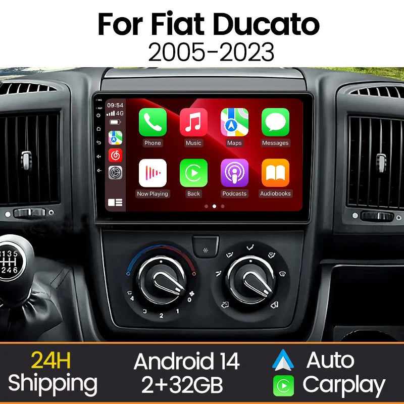 Wireless Carplay Android Auto Car Radio For Fiat Ducato Peugeot Boxer 2 Citroen Jumper 2 2 | AUTOKITSHOP