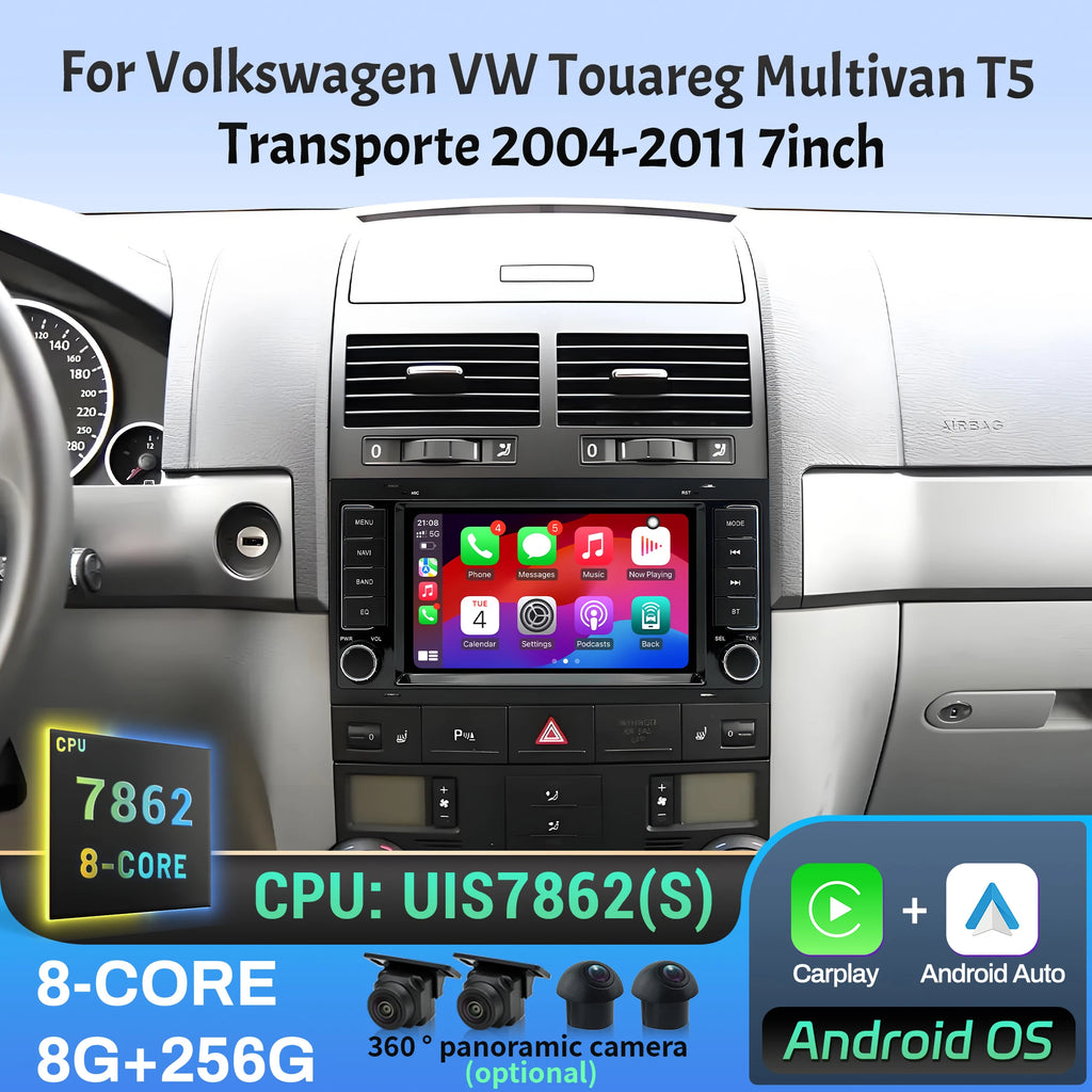 7 inch Car Radio For Volkswagen VW Touareg Multivan T5 Transporte 2004-2009 2010 2011 Wire