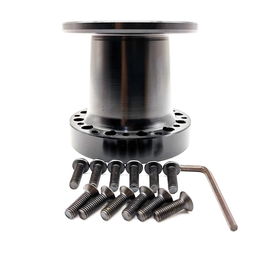 Black 3"Aluminum Spacer For Car Vehicle Steering Wheel Hub Adapter Boss Kit 76mm