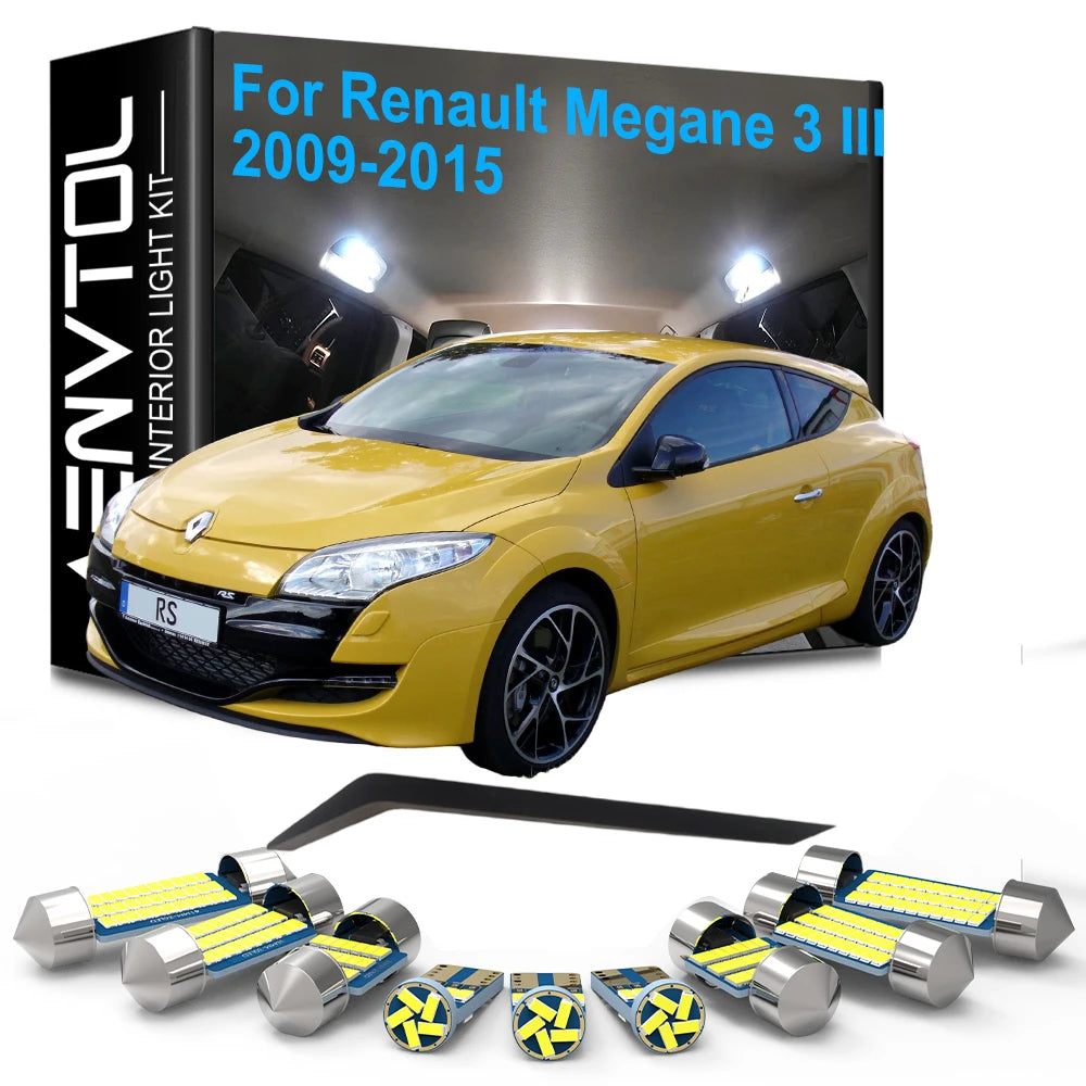 Car Interior LED Lights Canbus for Renault Megane 3 III MK3 Hatchback Estate Grandtour Cou