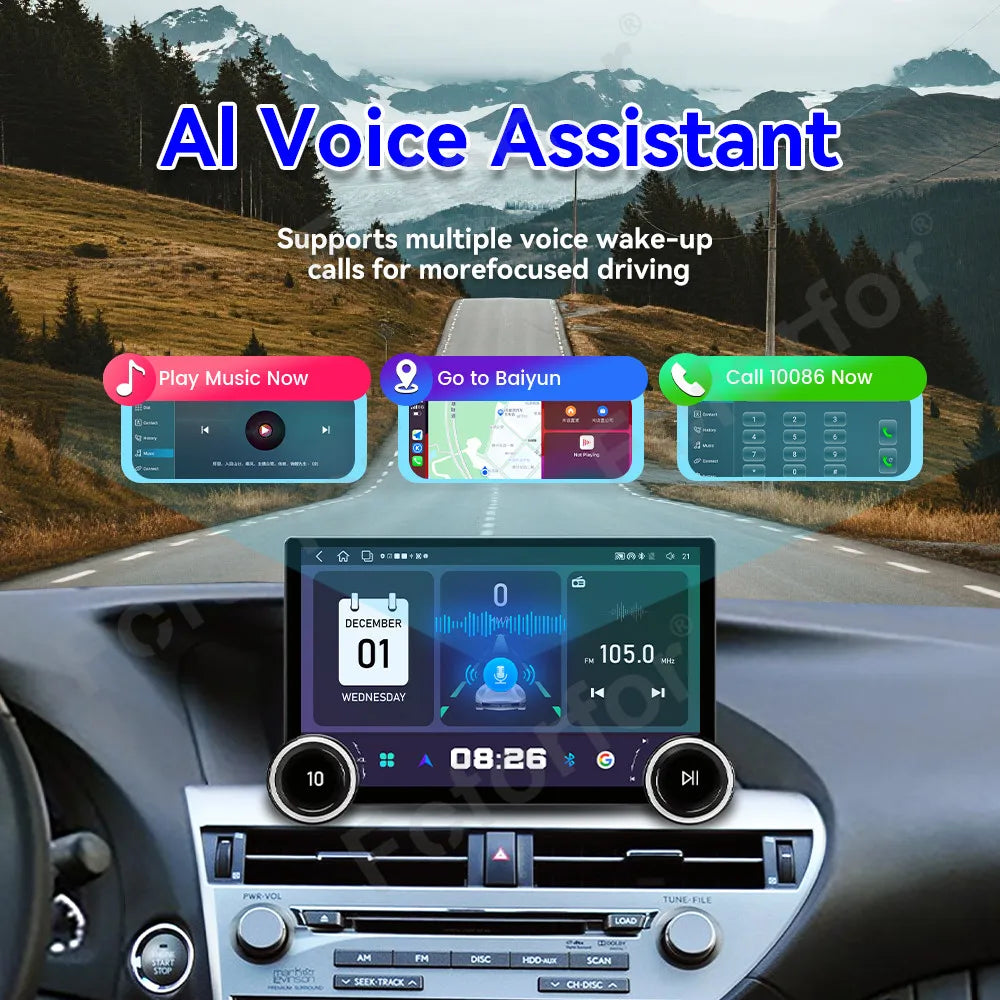 11.5 Inch Android 15 Wireless CarPlay Upgraded Ultra Clear HD Screen GPS Multimedia Car Ra