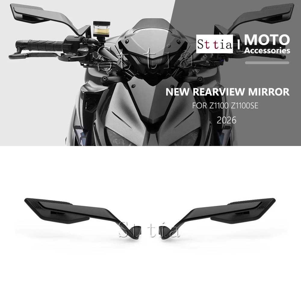Reversing Mirror Fit For Kawasaki Z 1100 SE Z1100SE 2025 2026 Z1100 Motorcycle Adjustable Rotati - Automotive LED Light