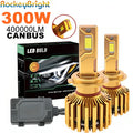 RockeyBright 300W 400000LM H7 H4 H11 9005 HB3 9006 HB4 LED Headlight Bulbs Canbus Error Fr