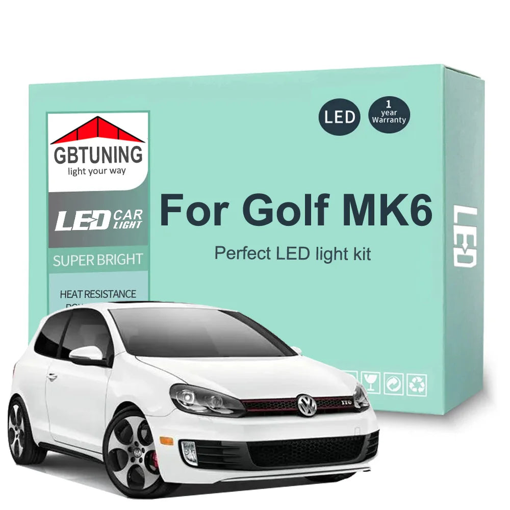 14-Piece LED Interior Light Kit for VW Volkswagen Golf MK6 6 VI GTI - Canbus Error-Free Bulbs | AUTOKITSHOP