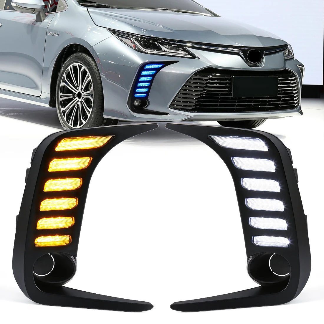 For Toyota Corolla 2019 2020 2021 2022 LED DRL Daytime Running Lights Car Fog Lamps Turn S | AUTOKITSHOP
