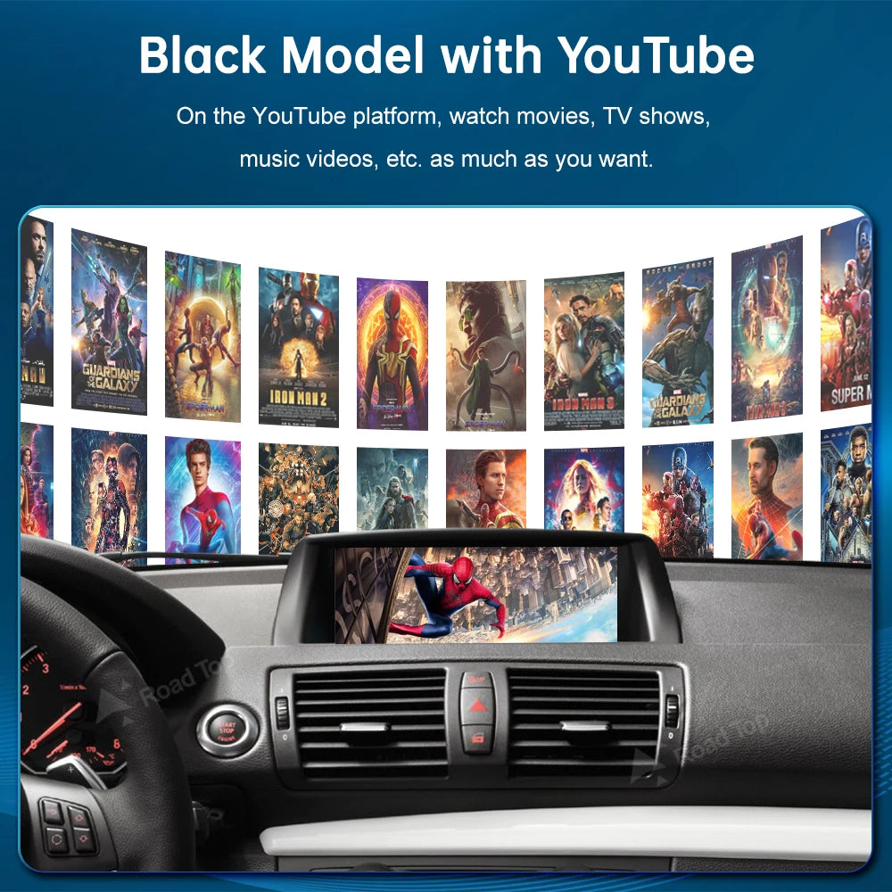 Road Top Wireless CarPlay Android Auto for BMW Series 1 E81 E82 E87 E88 CIC 2008-2012 with | AUTOKITSHOP