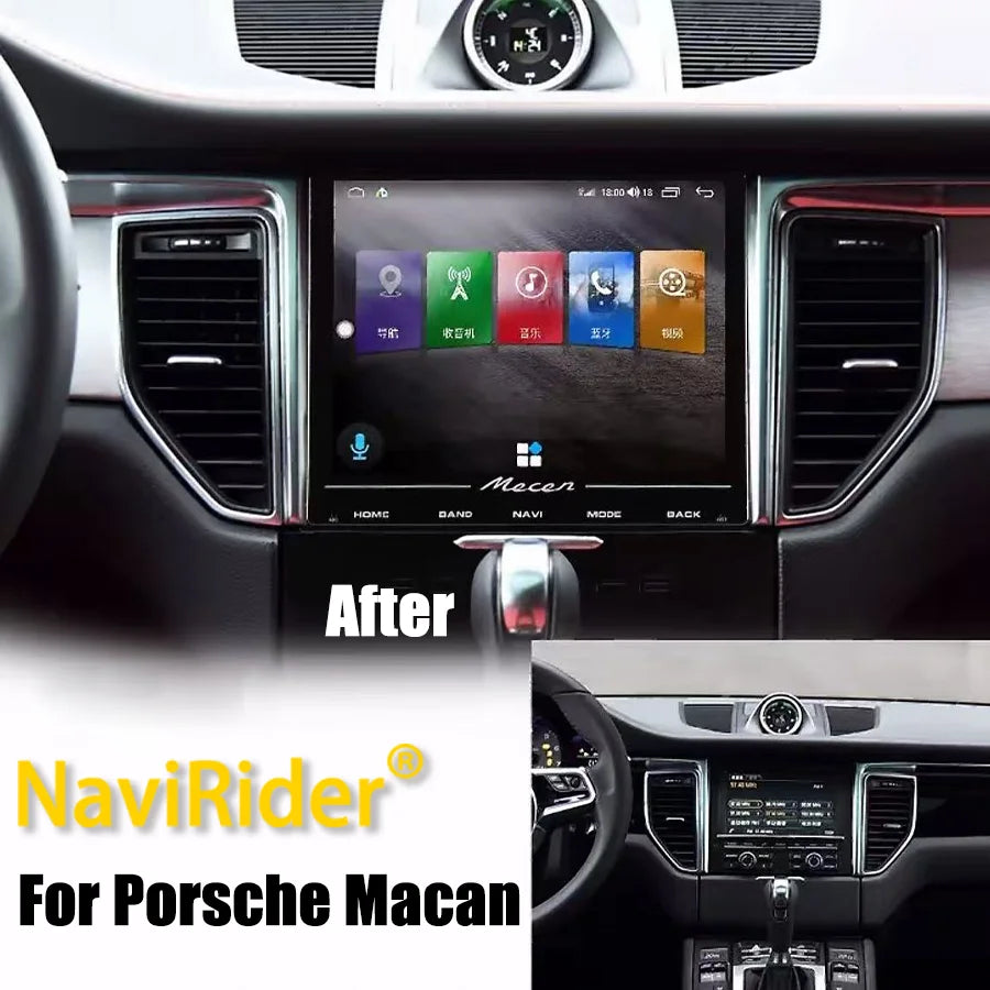For Porsche Macan 2014-2017 Car GPS Navigation Head Unit Android15 Multimedia Video Player | AUTOKITSHOP