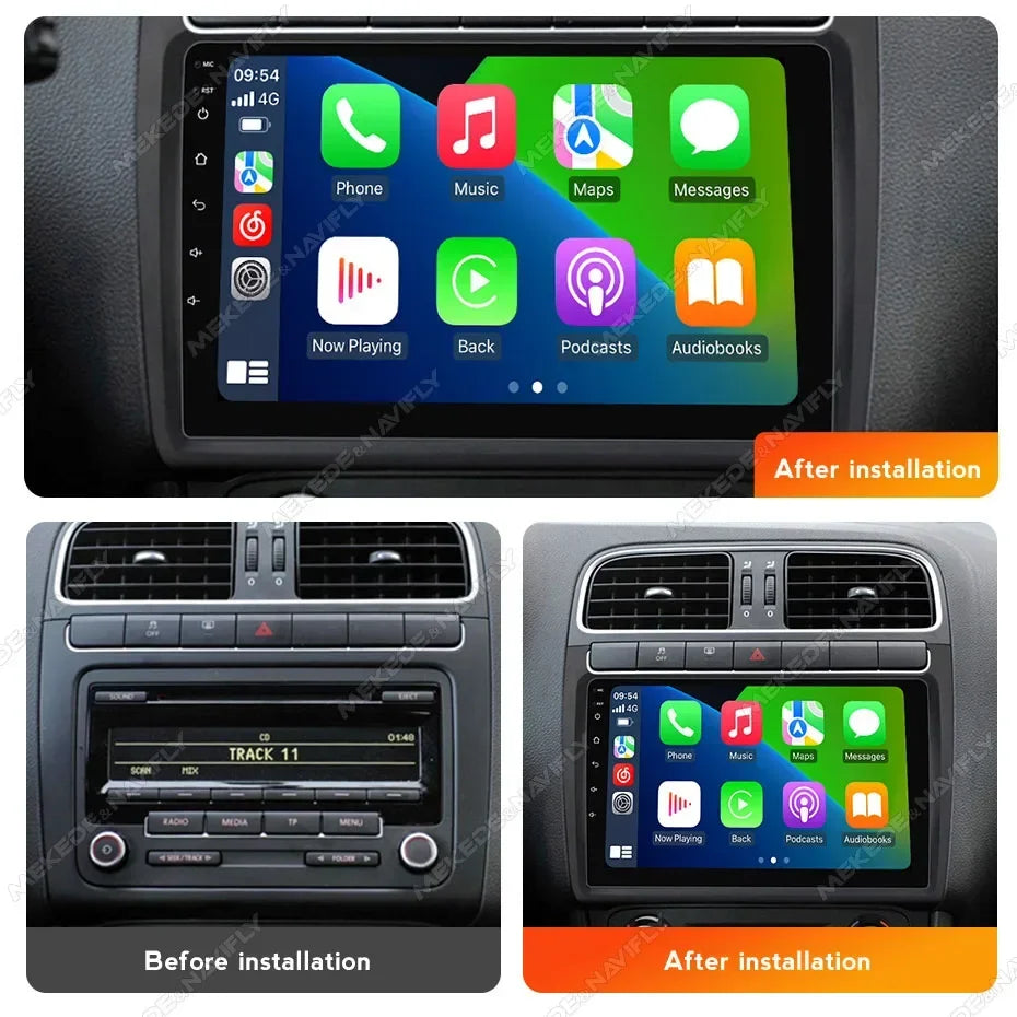 Wireless for CarPlay Android Auto for VW Polo Golf Passat 9'' Screen 4Core Car Radio Stere | AUTOKITSHOP