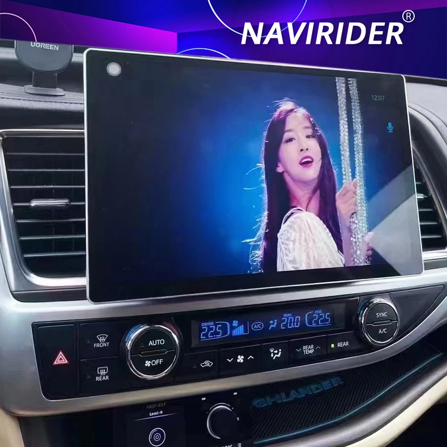 For Toyota Highlander Kluger 2013 - 2015 2K QLED Android 14 Car Radio Multimedia 4G Video