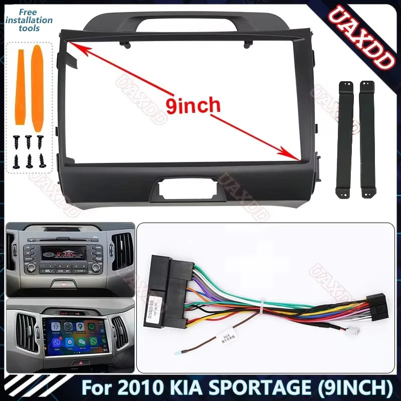 2 Din Car Radio Plastic Fascias Panel Dashboard Frame Installation GPS Android Multimedia