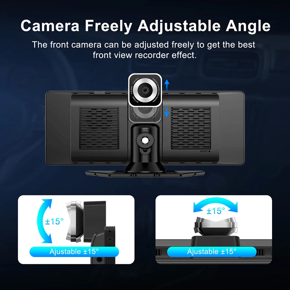 10.26 inch Car DVR 4K Dash Cam Dual Lens Wireless Carplay & Android Auto Video Recorder Mo | AUTOKITSHOP