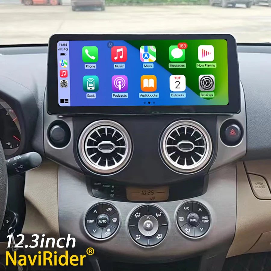 12.3inch Car Radio For Toyota RAV4 RAV 4 2005-2013 Android 14 Screen Stereo Multimedia Vid