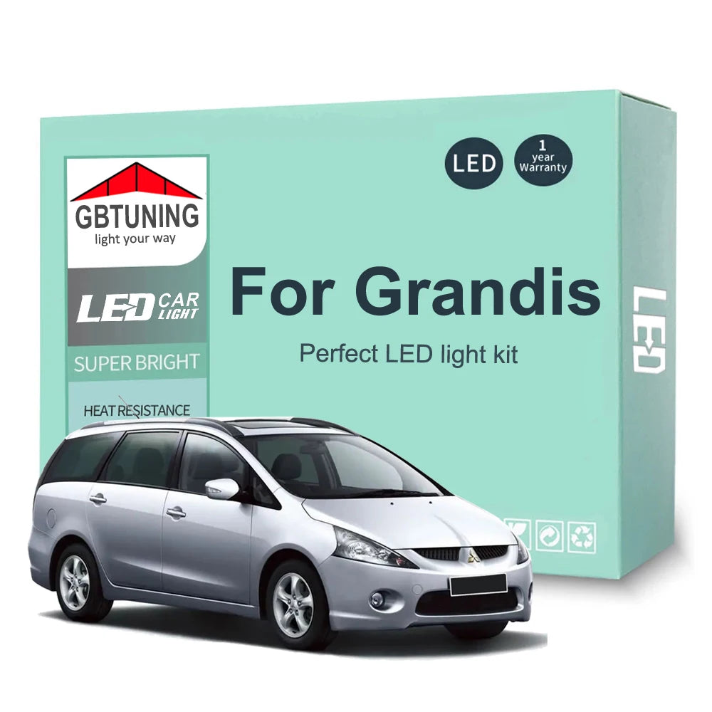 LED Interior Light Kit for Mitsubishi Grandis 1997- 2004 - Canbus Dome Map Door Trunk Bulbs | AUTOKITSHOP