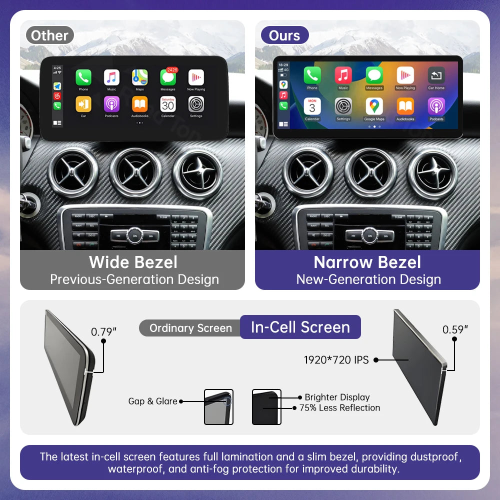 Ultra Thin Touch Screen for Mercedes Benz A B Class CLA GLA W176 W246 2013-2015 NTG4.5 Rad | AUTOKITSHOP
