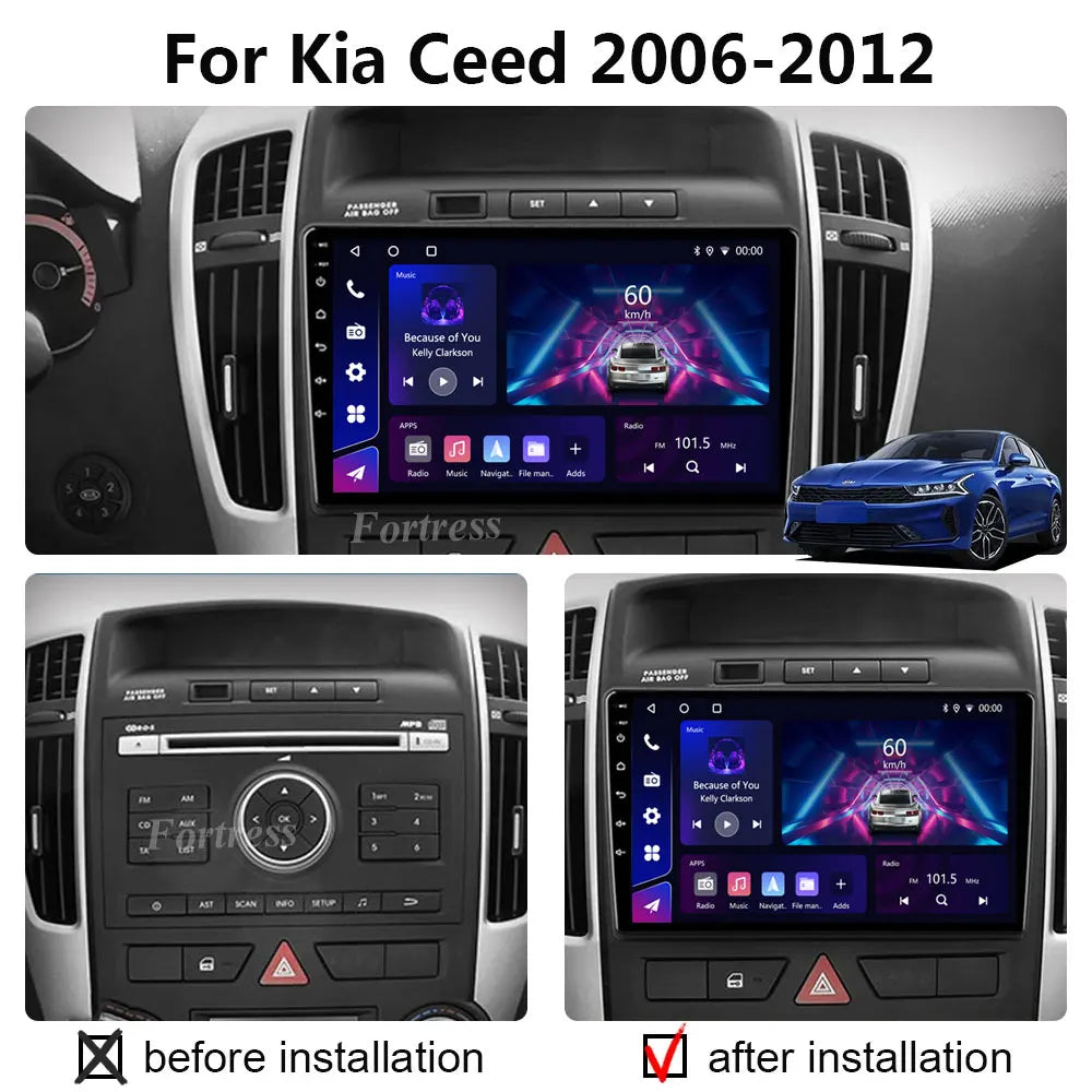 For Kia Ceed ED 2006 - 2012 Android 16 Carplay Auto Car Radio Multimedia Video Player Navi