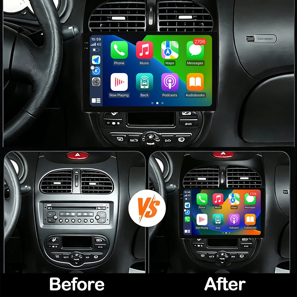 Android OS Auto Radio GPS Navigation For Peugeot 206 2001-2016 DSP Car Multimedia Player S