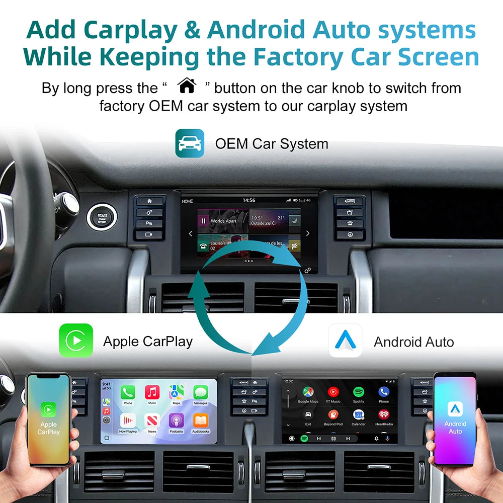 Wireless CarPlay Android Auto retrofit kit decoder box CarPlay Interface for Lander Rover  | AUTOKITSHOP