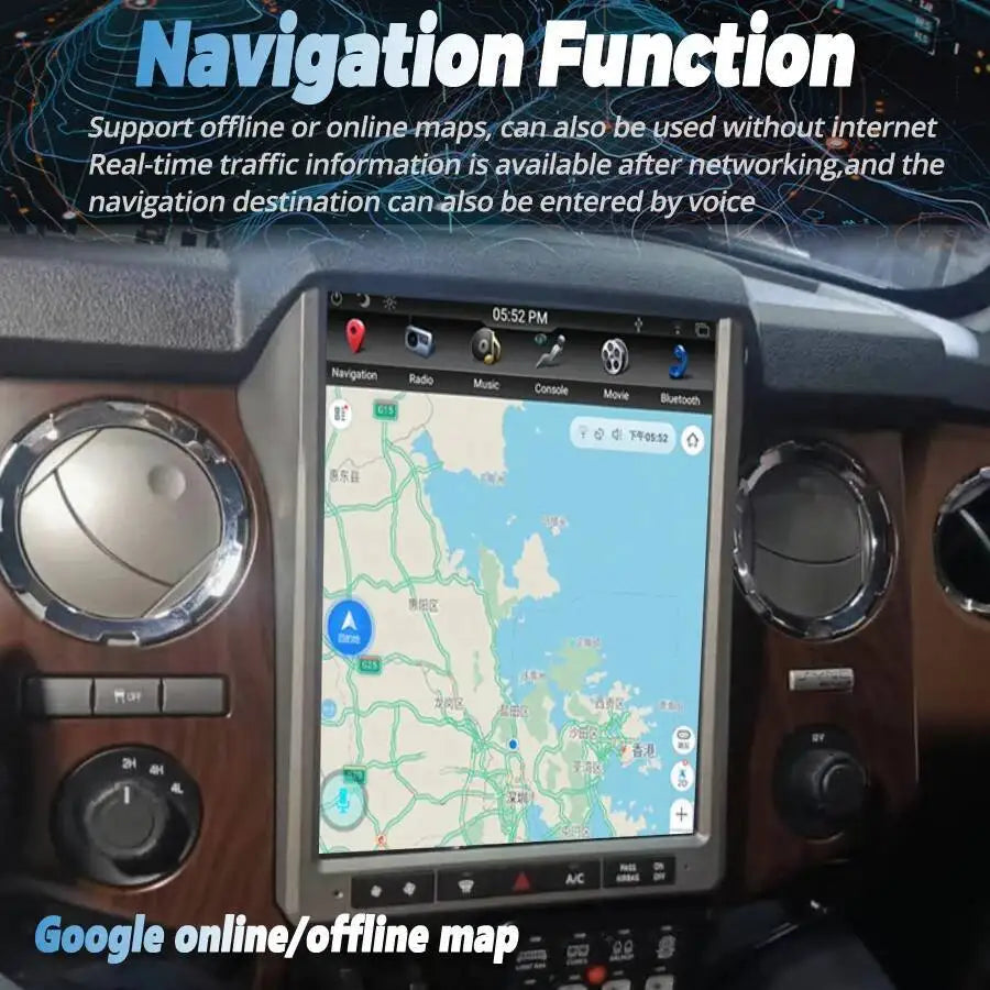 12.1Inch Android 12 Multimedia Player GPS for Ford F250 F-250 2013-2016 Car Radio Stereo N | AUTOKITSHOP