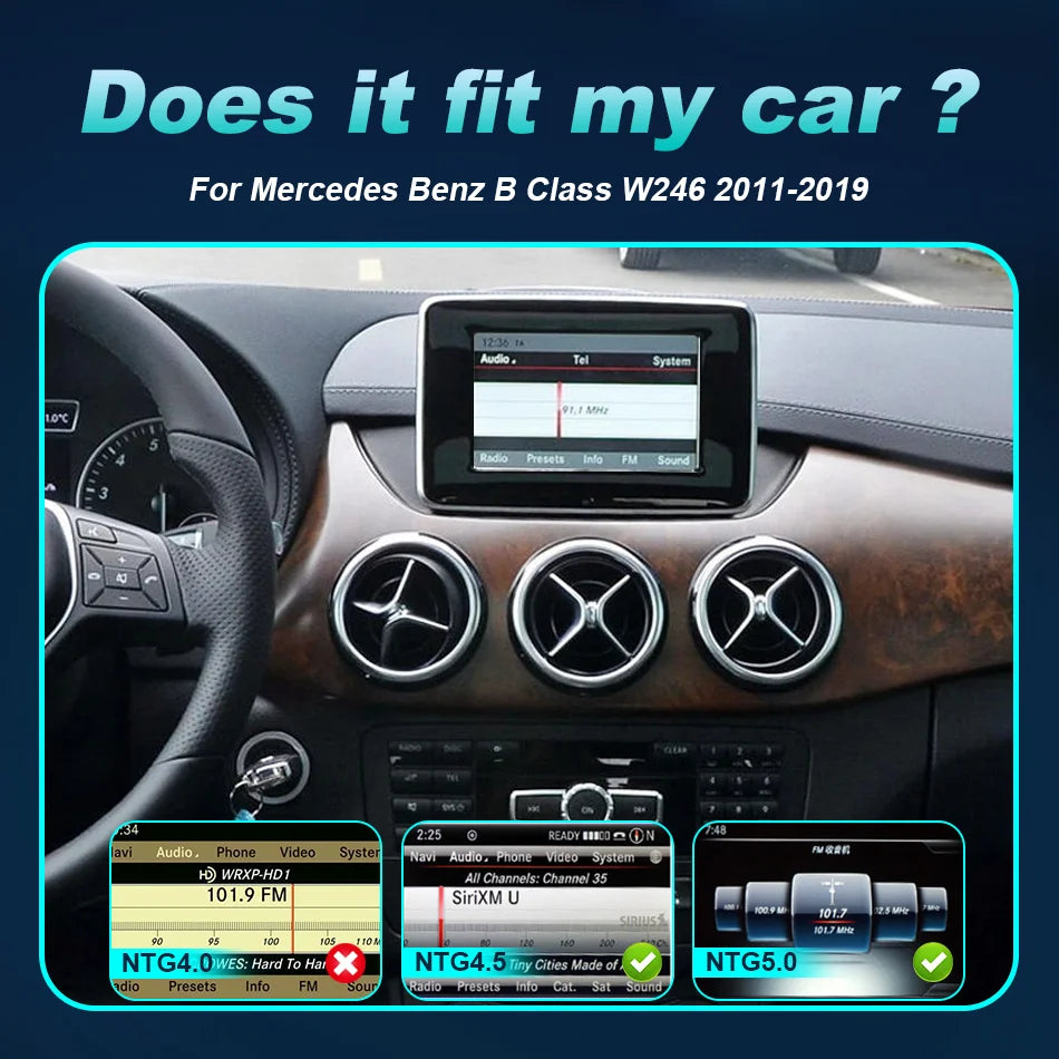 Wireless Carplay Touch Screen For Mercedes Benz B Class W246 2011-2019 Car Multimedia Play