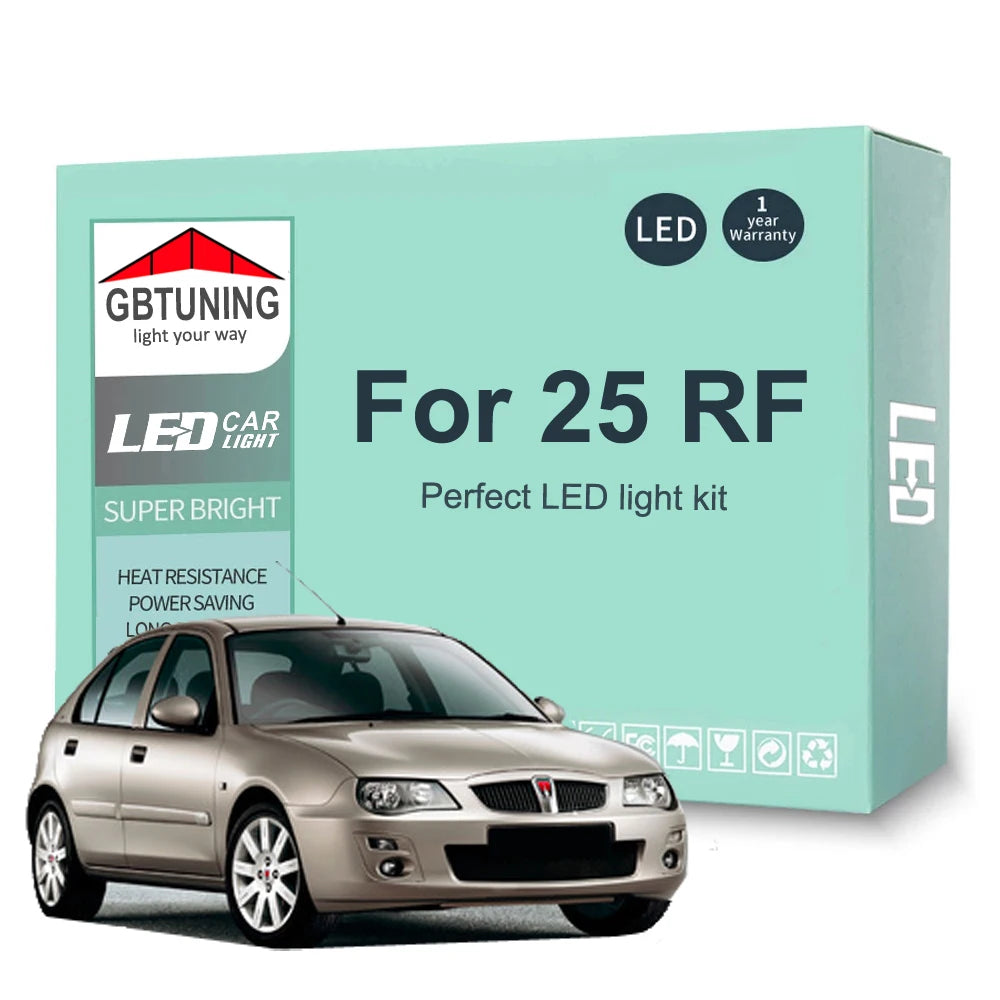 7-Piece LED Interior Light Kit for Rover 25 RF 1999-2002 - Canbus Dome Map Door Trunk Bulbs | AUTOKITSHOP