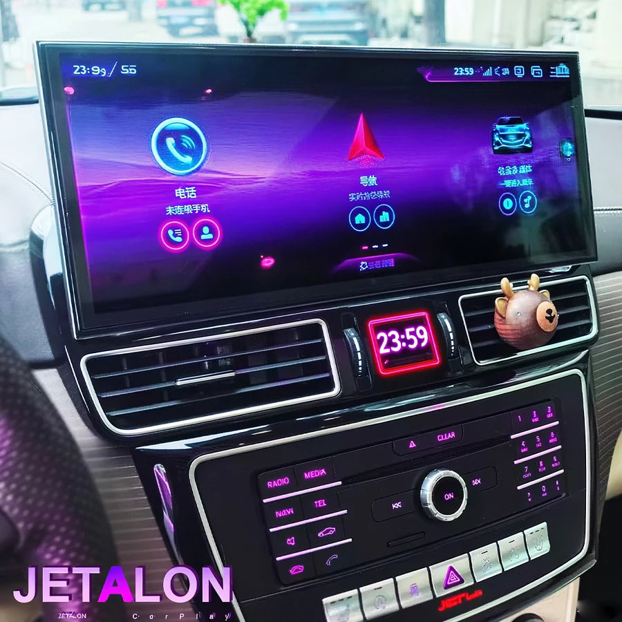 15.8inch Stereo CarPlay HU For Benz ML GL GLE GLS 2012-2019 Car Radio Auto Android 15 Vide