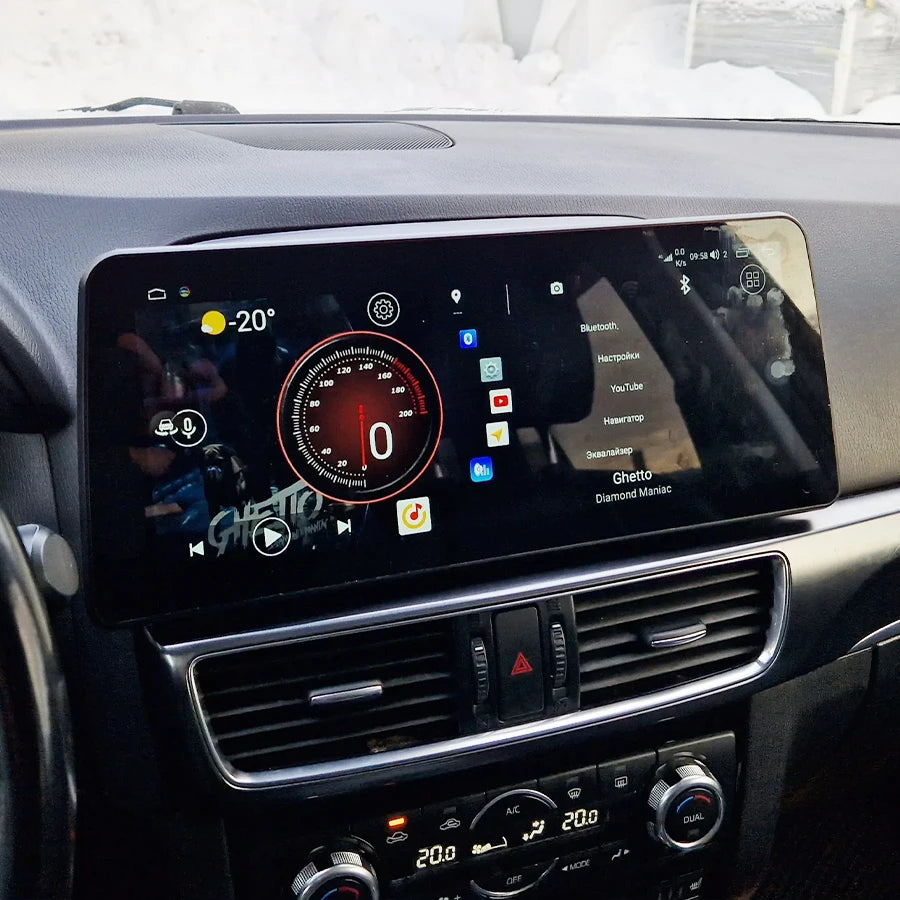 1920*720 QLED Android 14 Screen Multimedia Video Player For Mazda CX5 CX-5 CX 5 2012 2015