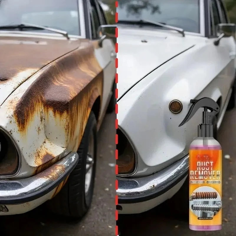 Fast Acting Iron Oxidation Remover 100ml Car Rust Remover Spray With Sponge Restores Shine For D - Automotive LED Light