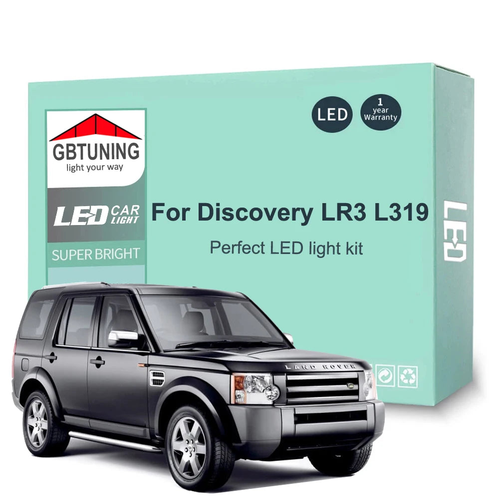 21-Piece LED Interior Light Kit for Land Rover Discovery III 3 LR3 L319 2005-2009 - Canbus Dome Map Door Trunk Bulbs ...
