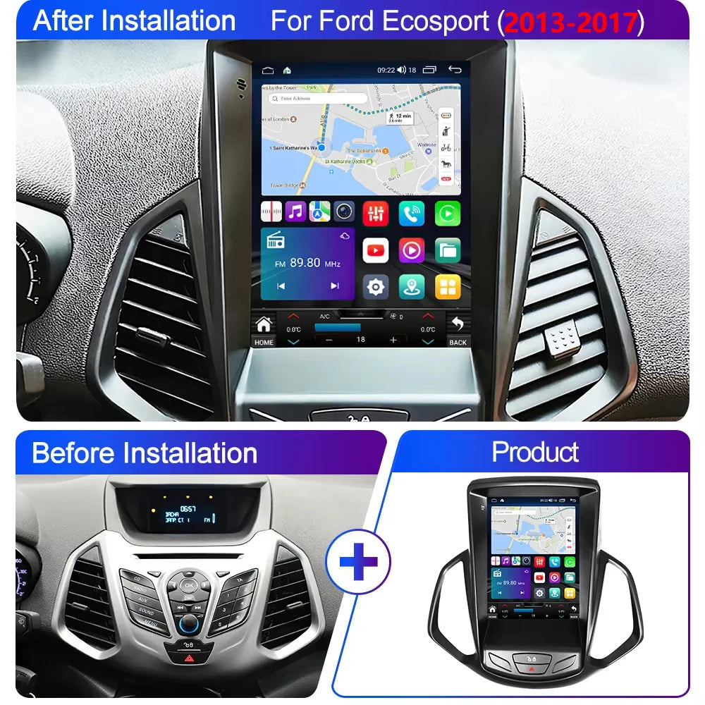 9.7' Android 16 For Ford EcoSport 2013-2017 Car Radio Multimedia Video Player GPS 5G WiFi