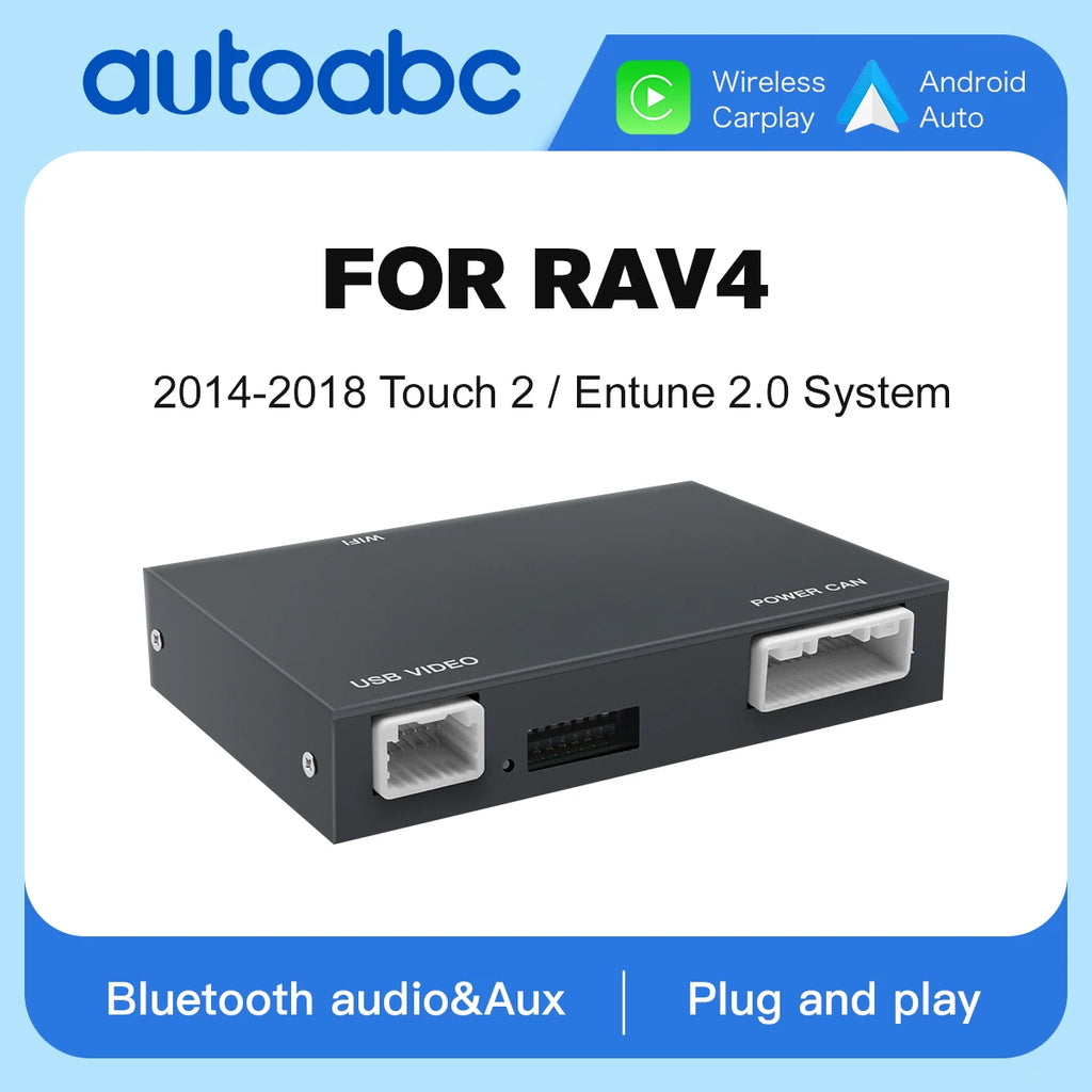 AUTOABC 2025 New Wireless Carplay Android Auto for TOYOTA RAVE4 2014-2018 Mirroring Car Pl