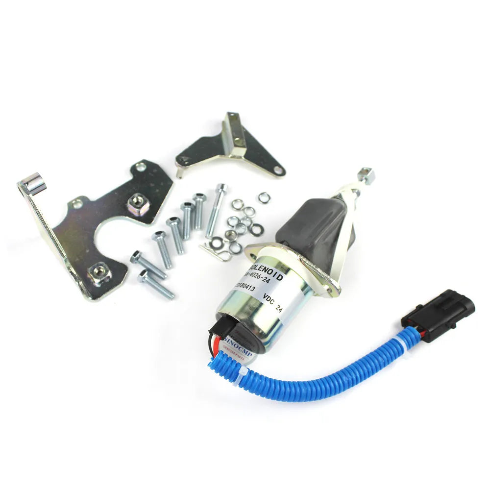 1Set 24V Diesel Fuel Shut Off Solenoid SA-4026-24 For Cummins 5.9L 8.3L Excavator Parts