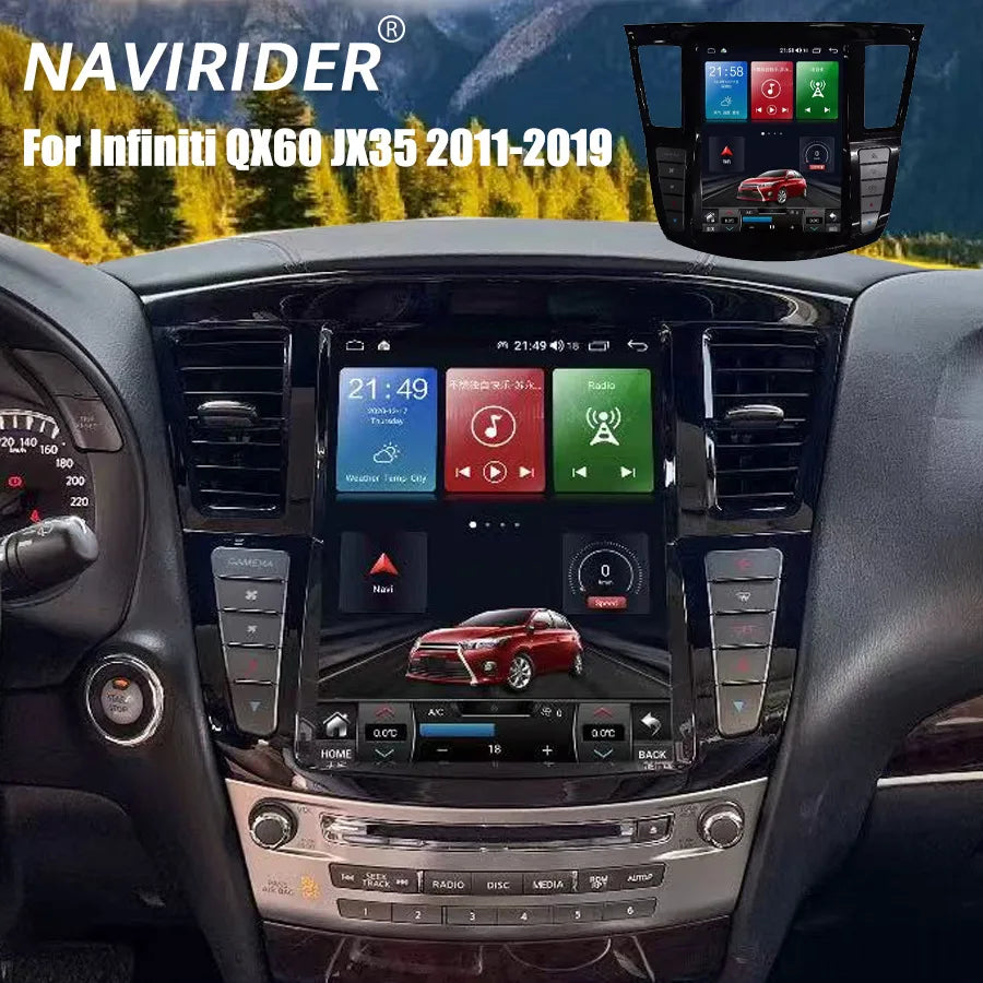 256GB Android 15 Touch Screen Radio For Infiniti QX60 JX35 2011-2019 Car Navi Multimedia P | AUTOKITSHOP