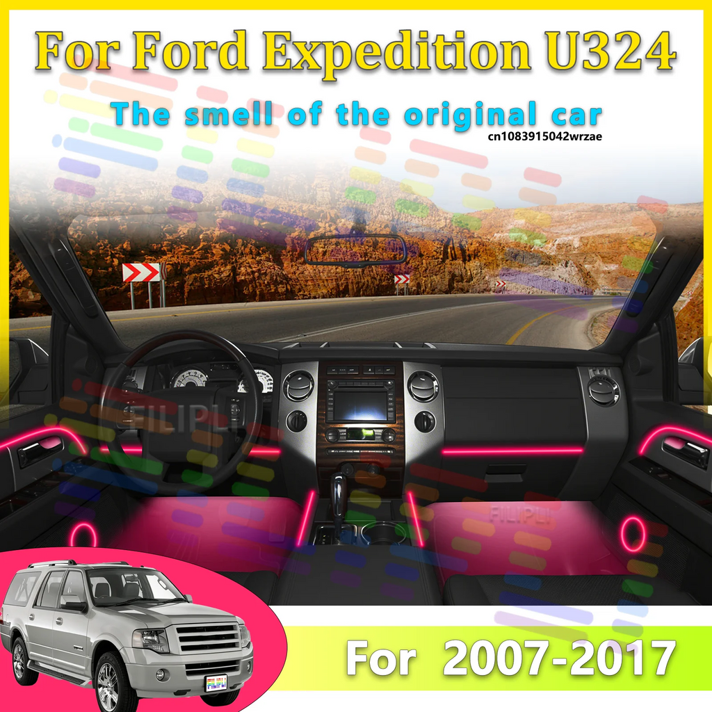 64 RGB - Neon Strip - for Ford U324 - App Control - Car Interior Lighting | AUTOKITSHOP